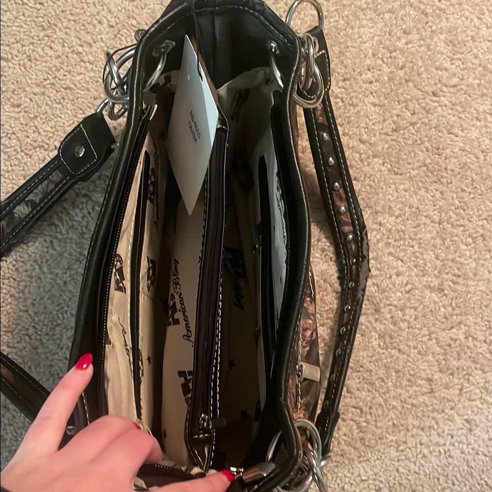 Camouflage Bling Embellished Women's Bag - Picture 10 of 12